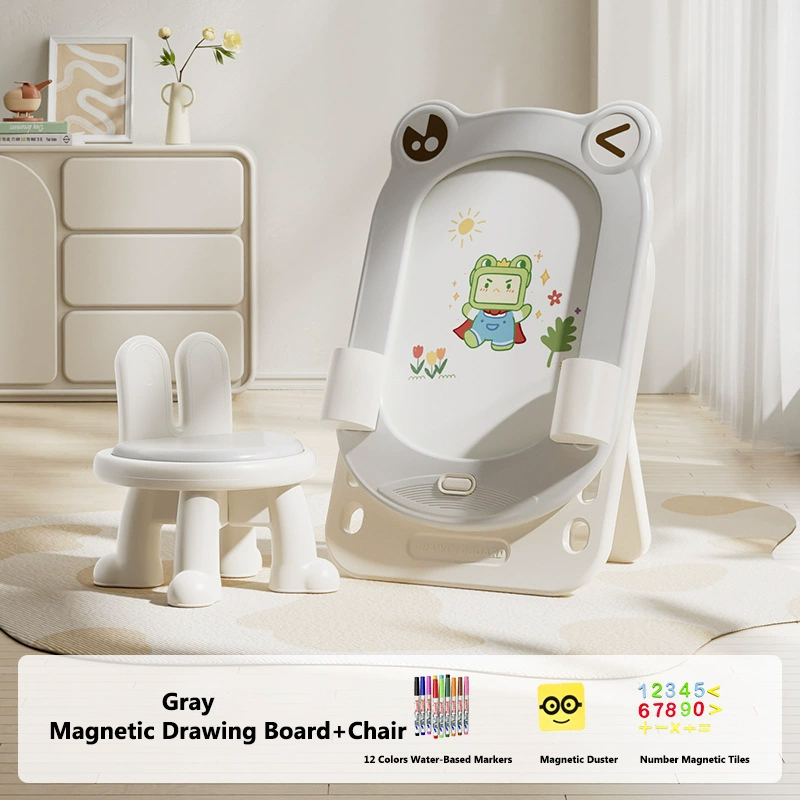Magnetic Drawing Board+Chair -Gray