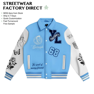 Bán Buôn Tùy Chỉnh Thời Trang Phố Odm Thiết Kế Thêu 700gsm Da Varsity Letterman Áo Khoác Mùa Đông Cho Nam Giới - Product Image 1