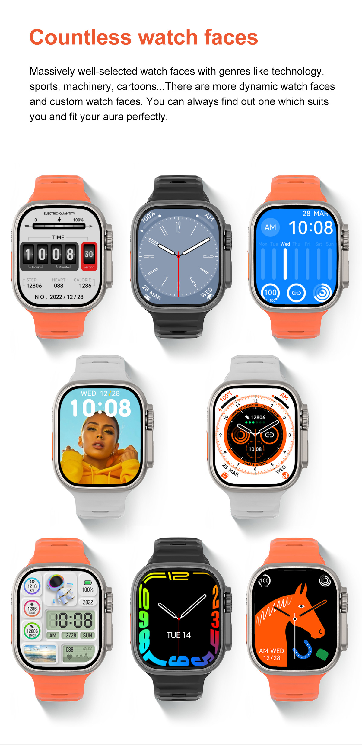 2022 Latest DT8 Ultra Smart Watch 1:1 49MM Series 8 DT8 Ultra Smartwatch