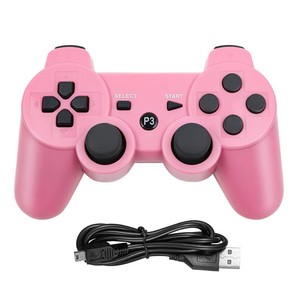 Controlador de videojuegos inalámbrico de doble vibración para PS3 BT Gamepad Joypad Game Handle Manette Joystick con cable USB - Product Image 4