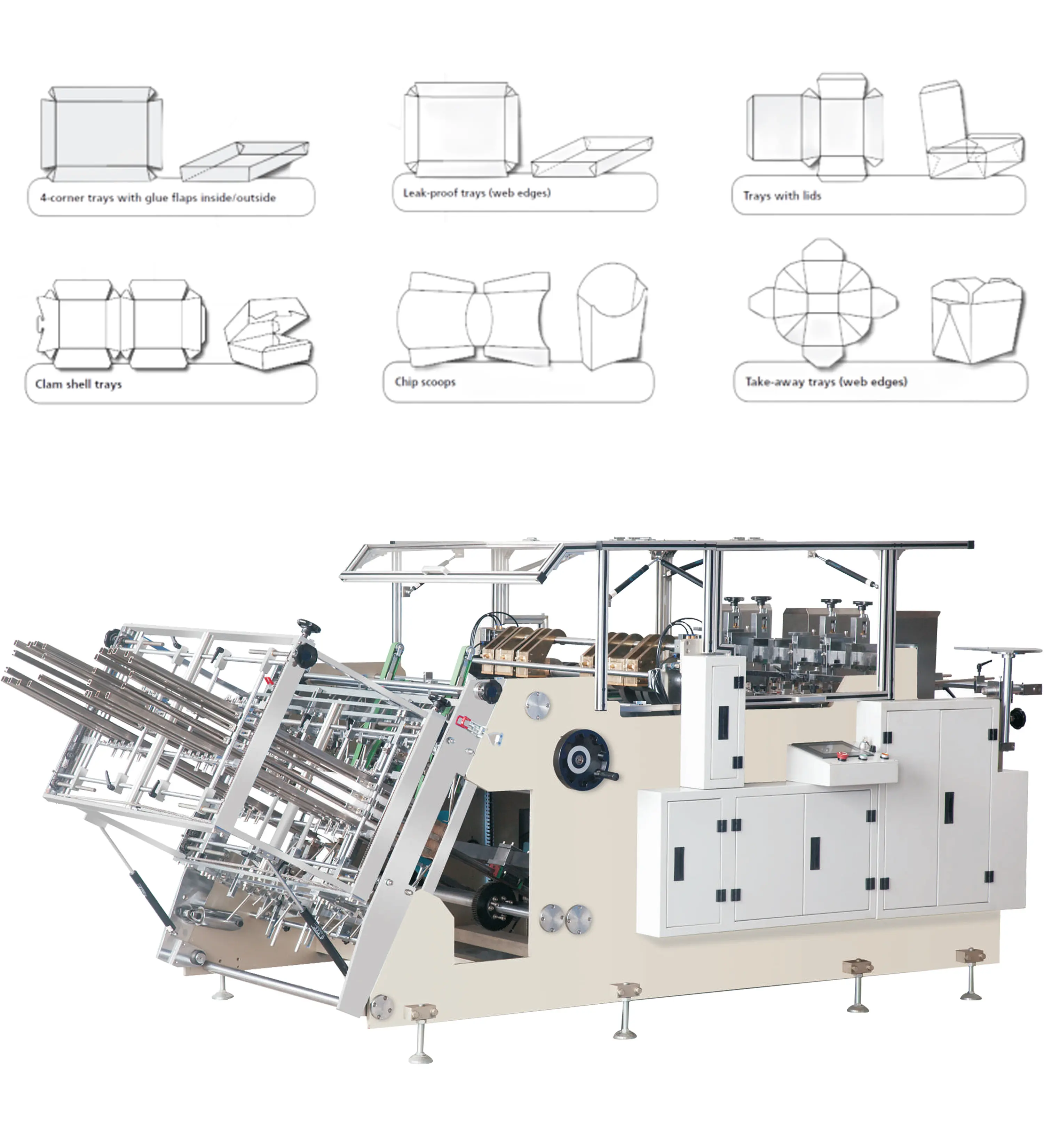 Máquina de montaje de cajas de papel de la familia Forbona, máquina de montaje integrada de cajas de papel recicladas