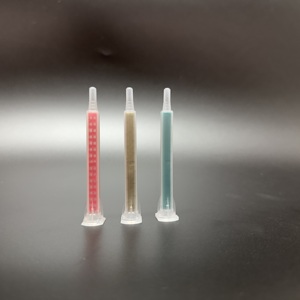 MB06-16红色AB粘合剂卡口静态混合器混合管螺旋管混合喷嘴16节方形填充混合混合器