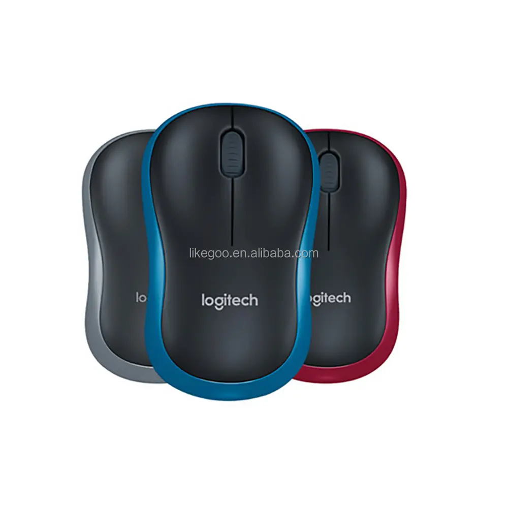 LogitechM186ワイヤレスマウスオフィスノートブックデスクトップコンピューターワイヤレス2.4Gレシーバー対称マウス付き光学式マウス