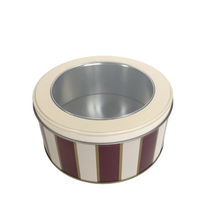 圆形系列锡盒礼品包装锡罐带透明窗 - Product Image 4