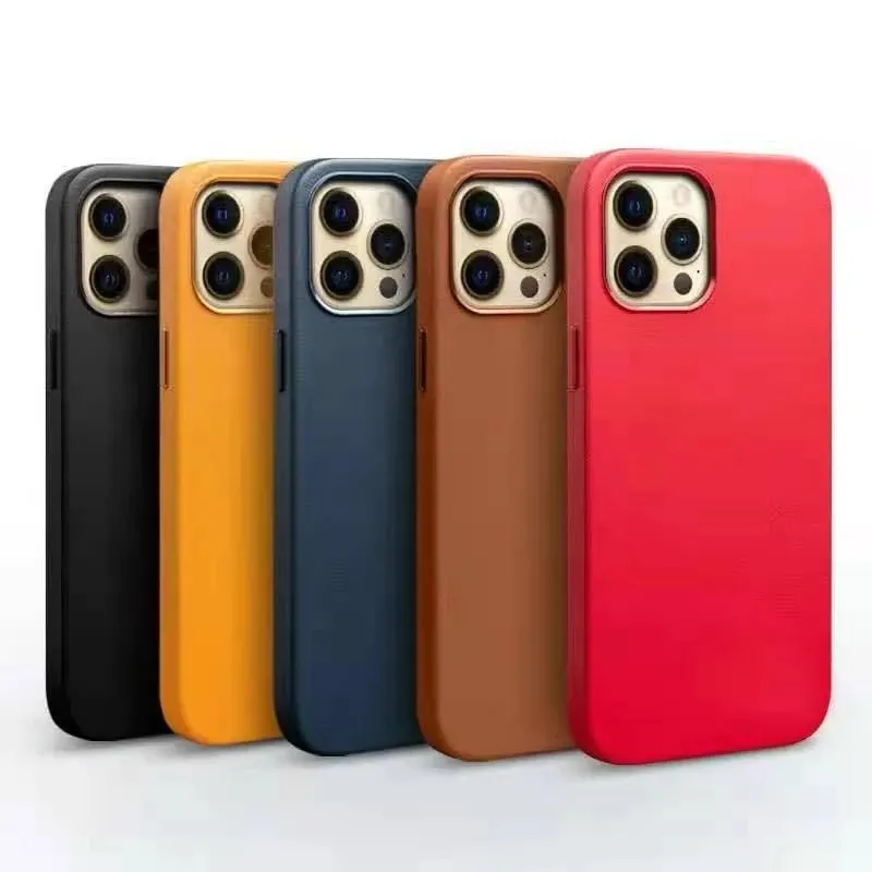 Custodia in vera pelle con animazione per iPhone 15 Pro con logo custodia protettiva magnetica per iPhone 15Pro Max Mini