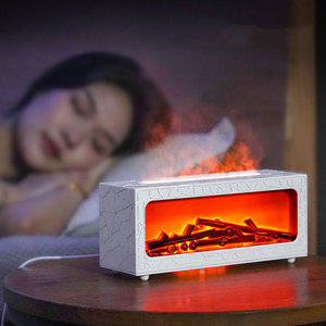 2025 Neuheiten Simulation Kamin 3D Flamme Aroma therapie Luftbe feuchter Fernbedienung Desktop USB Diffusor mit ätherischen Ölen Home - Product Image 2