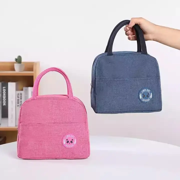 Sac isotherme Portable en papier d'aluminium avec LOGO personnalisable, fourre-tout pour enfants et femmes, sacs de déjeuner à main de grande capacité