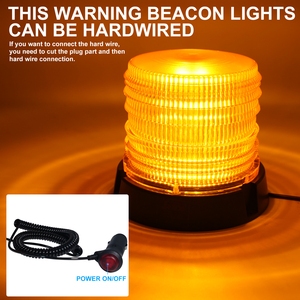 レボリューション<span class=keywords><strong>LED</strong></span>アンバービーコン12または24ボルト緊急警報ストロボライト磁気16LED安全ランプ信号危険信号