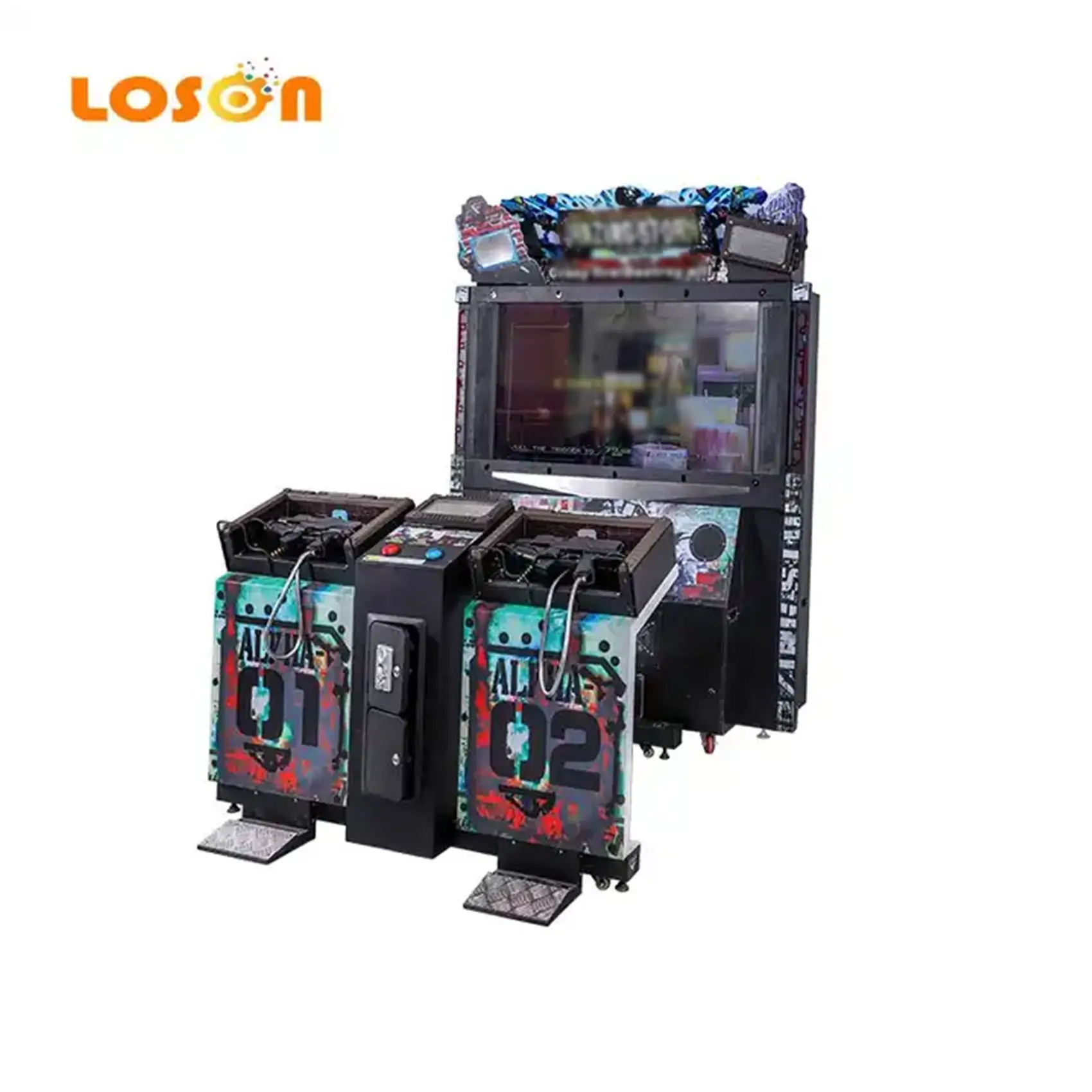 Razing Storm Double Video Münz betriebene Gun Machine Target Arcade Shooting Elektronische Spiele zum Verkauf