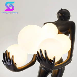 Hiện Đại Bắc Âu Thiết Kế Sáng Tạo Trừu Tượng Hình Sàn Điêu Khắc Đèn Cánh Tay Dài LED Ánh Sáng Cho Khách Sạn Phòng Triển Lãm Gỗ Bóng Râm Sắt - Product Image 3