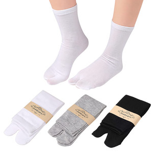 F0316ファッションプロモーション,工場一括価格無地靴下日本人下駄男性用足袋2本 - Product Image 2
