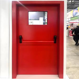 Ev bitmiş dış giriş için yangın önleme özelliği ile Modern stil güvenlik anti-hırsızlık ön kapı yanmaz Metal çelik