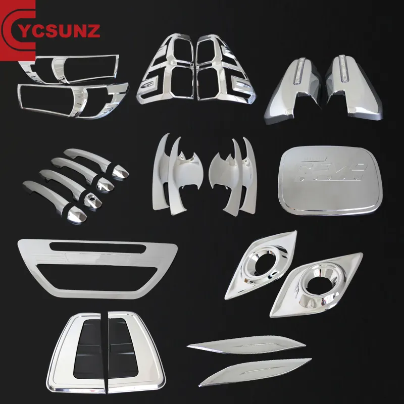 Garniture de voiture kits complets pour Toyota hilux revo 2016 2017 abs chrome kits complets hilux 2016 kit carrosserie accessoires