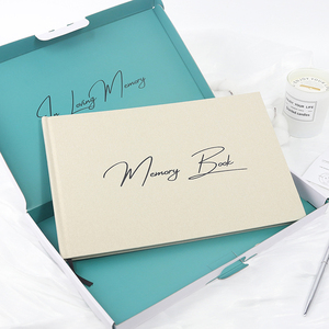 Custom Printing Forever in Our Thoughts Remembrance Condolence Funeral Guest Memory <strong>Book</strong> With Pocket - Product Image 6