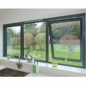 Personalizado Cor Durável Revestimento Alumínio Swing Windows Tilt Turn <span class=keywords><strong>Window</strong></span> com Alemanha importação alça e trava para a janela do balanço