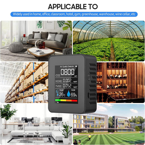 מכשיר ניטור CO2 TVOC בודק גלאי פחמן דו חמצני 5 ב-1 צג איכות אוויר רב תכליתי מד תרמו-היגרומטר - Product Image 6