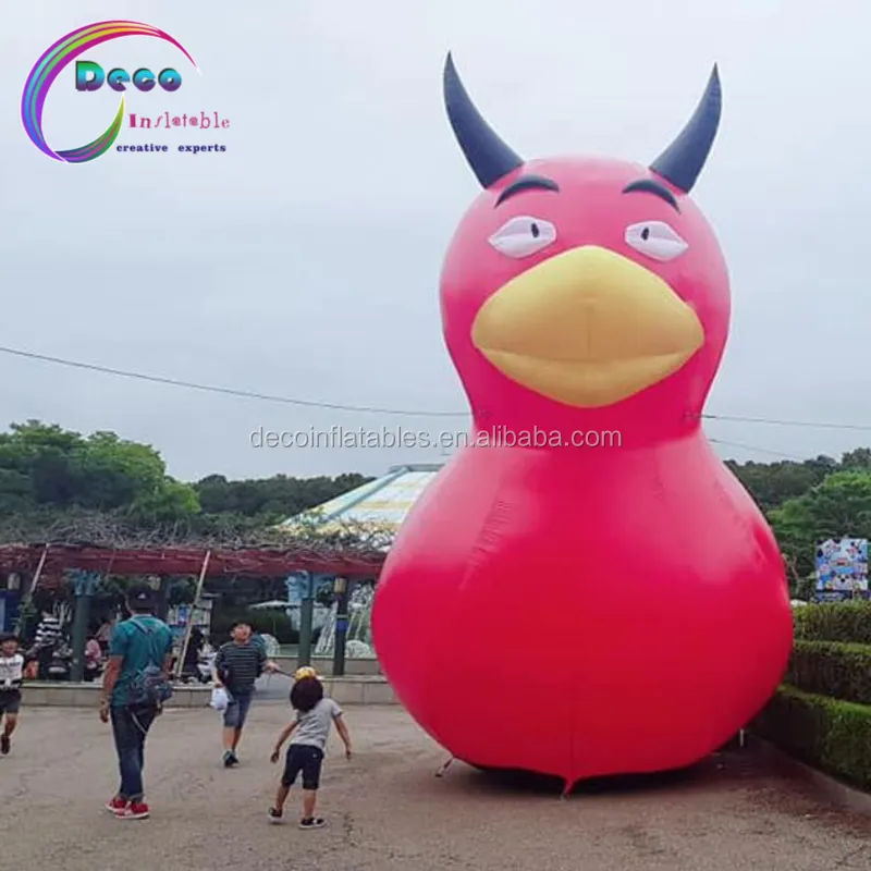 Parque enorme de decoración de halloween promoción inflable demonio pato para la publicidad