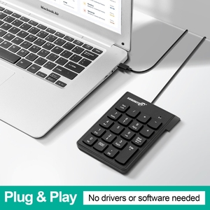 Teclado numérico portátil de 19 teclas de tamaño pequeño, contabilidad financiera, teclado de número con cable USB C para tableta portátil