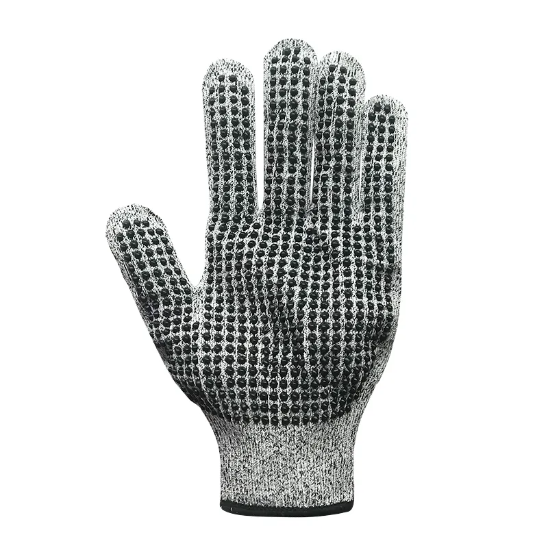 Lage Prijs Groothandel Custom Industriële Siliconen Dot Werk Veiligheid Snijbestendige Handschoenen