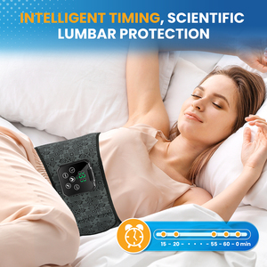 Sabuk pemijat pinggang getar, sabuk pijat punggung bawah, pemijat pinggang kompresi udara panas dapat diisi ulang - Product Image 5