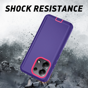 Four-in-One Cell Phone <strong>Cover</strong> With Clip Heavy-duty, Shockproof Defender Robot case Case for Redmi Note 13 4G Smartphones - Product Image 5