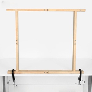 Handmade Tufting Carpet Sewing Rug <strong>Making</strong> Embroidery <strong>Frame</strong> Beginner Wooden Table Clamp Simple Style - Product Image 1