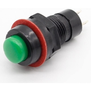 DS-213 blu 10mm interruttore a pulsante in ottone autoregolante da 10mm a 2 PIN corrente Max 1A tensione Max 24V funzione autobloccante IP67/IP65 - Product Image 1