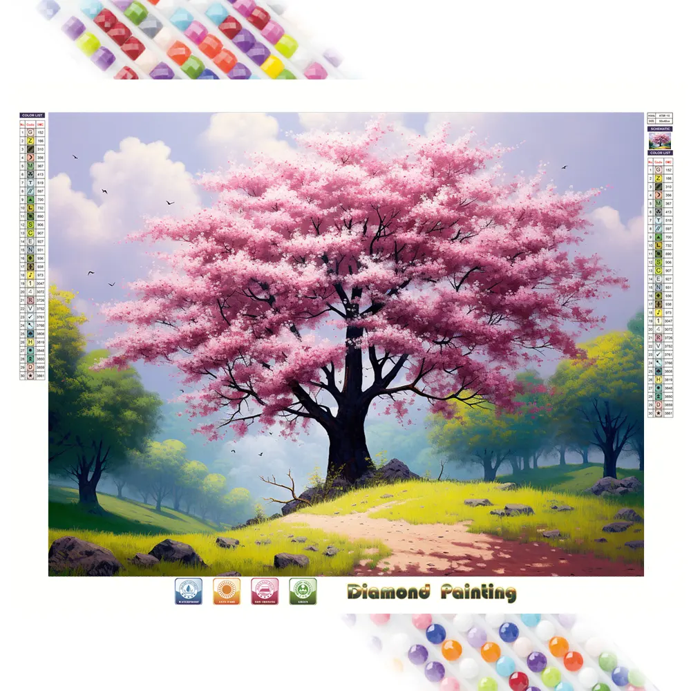 R-DP001 Wholesale Custom Silk Flannel Canvas Wall Art Printing DIY 5D Diamond Painting Kit