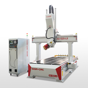 4 <strong>Axis</strong> Atc Wood <strong>CNC</strong> <strong>Router</strong> A8-1325-L8 Woodworking Machine <strong>with</strong> Swing Head <strong>Rotated</strong> 90 Degree for Wood Engraving and Cutting - Product Image 1