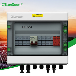 CNLonQcom Outdoor Solar PV <strong>Combiner</strong> Box 12 Way DC 500V <strong>4</strong> in <strong>1</strong> Out IP65 Waterproof Circuit Breaker Box