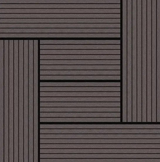 Gegroefde Zwarte 6 Latten Wpc In Elkaar Grijpende Terrasplanken Wpc Vloer Met Hoge Kwaliteit