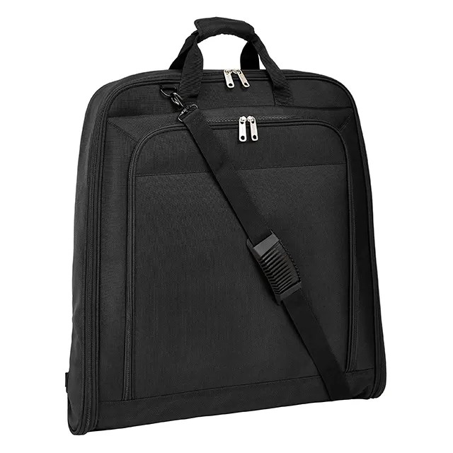 New Arrival Garment Bags for Travel Black Waterproof Suit Bag Hanging Dress Cover with Handles Durable Suit Cover