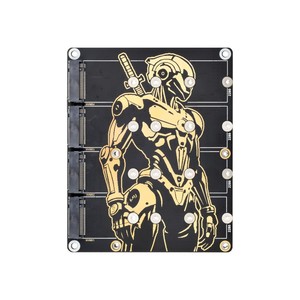 Placa adaptadora PCIe a 4-Ch M.2 para Raspberry Pi 5 compatible con unidades de estado sólido NVMe de 4 canales que alimentan Raspberry Pi 5 NVMe - Product Image 4