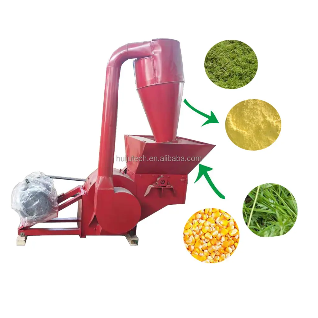 1000kg/heure broyeur industriel de foin d'herbe de maïs broyeur d'herbe fraîche machine de découpe d'herbe