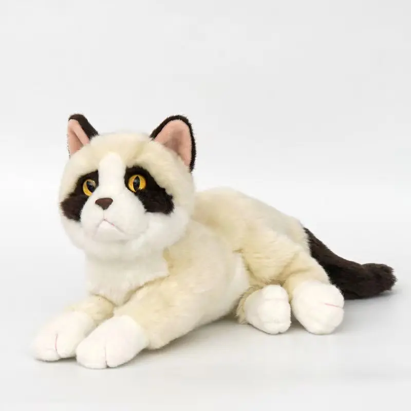 Imitación gato juguetes de peluche animales relajantes para niños muñecas de trapo muñecas de gato