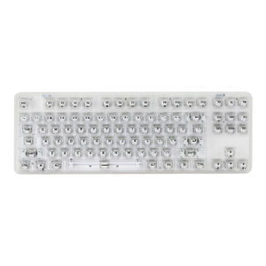Teclado transparente para computadora portátil con tecla con luz RGB 87 teclas Teclado mecánico para juegos de computadora con cable OEM