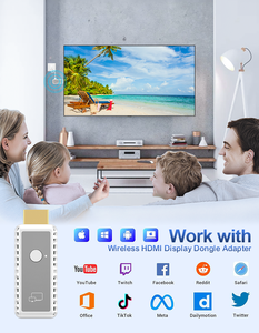 HOOMC Wireless 1080P 60Hz HDMI Transmisor 10M Accesorio de audio y video Adaptador de espejo fundido de pantalla con función Airplay - Product Image 4