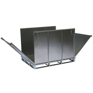 Caja de palés de acero, contenedor de almacenamiento apilable de malla de alambre recubierto galvanizado para almacenamiento y protección logística de almacén - Product Image 4