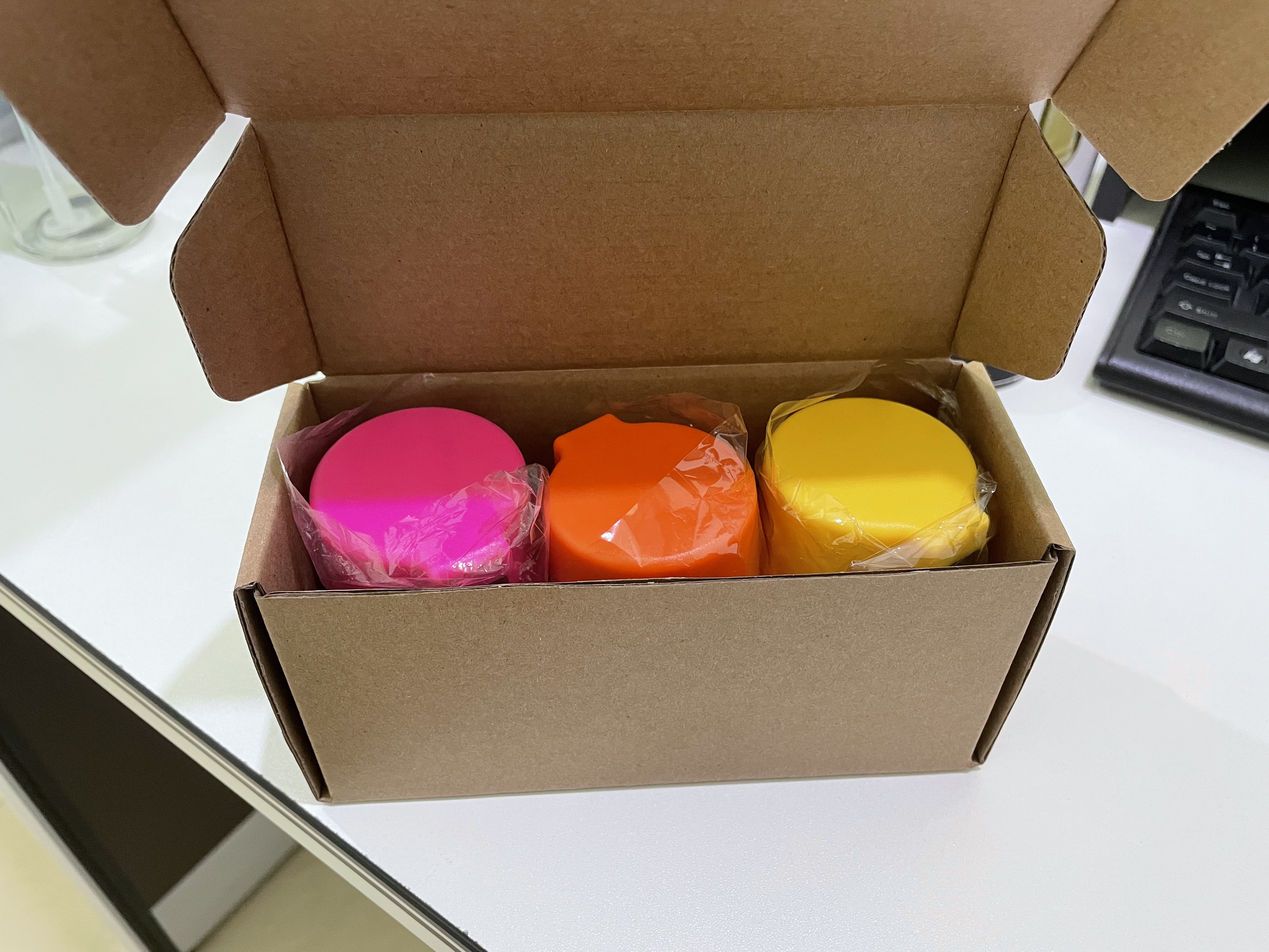 Ensemble de 3 pièces-Orange/Rose/Jaune