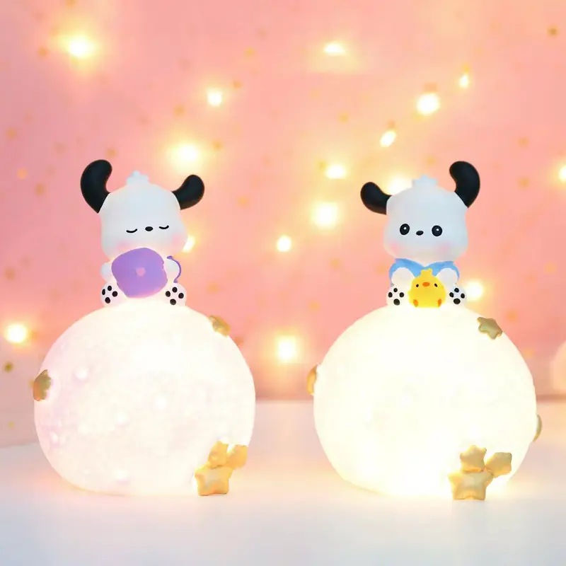 Meilleure vente Kuromi Pochacco planète lampe pour enfants Anti-chute chambre veilleuse dessin animé poupée bons cadeaux pour les enfants