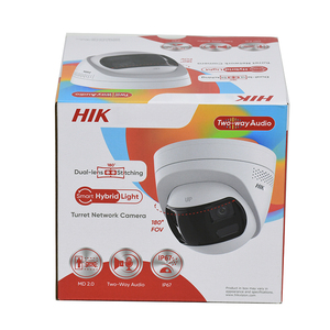 Hik Original 8MP Dual Lens Stitched Wide Angle Smart Hybrid Light Fixed Turret Network PoE IP <strong>Camera</strong>