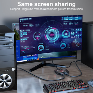 双方向スイッチスプリッタDisplayPort 1.4 1X2または2x1 DP 1.4 KVM 8K30Hz 4K144Hzマルチソースおよびディスプレイ用スイッチャー - Product Image 2