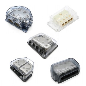 カーオーディオスプリッター用の4x4GA出力への高品質カーステレオオーディオ地上配電ブロックスプリッター0 24ゲージ入力 - Product Image 1