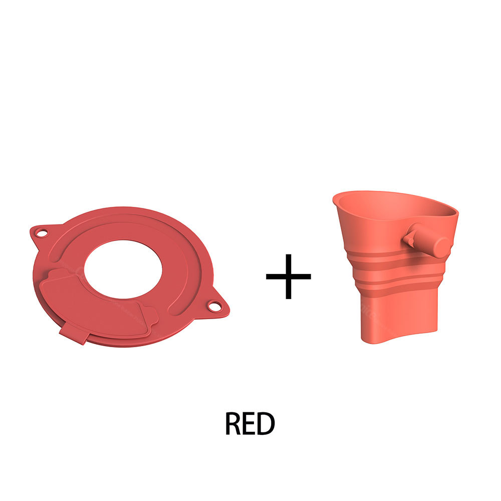 Rouge avec entonnoir à farine