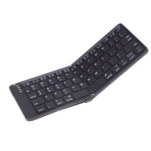 Teclado plegable dual ultra delgado Teclado dual Teclado de viaje de múltiples canales Bluetooth para iOS, Android, dispositivo Windows
