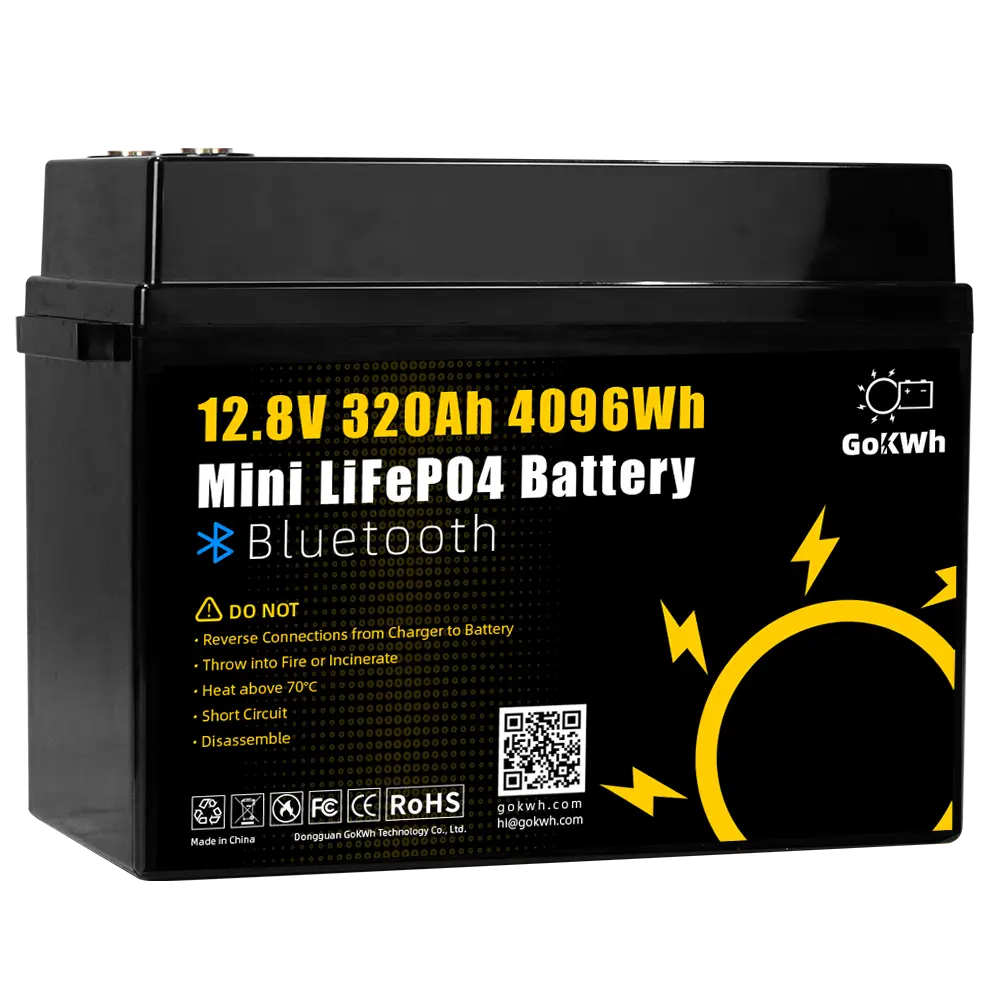 Gokwh Lớp Một LiFePO4 12V 320ah 100Ah 200AH 24V năng lượng mặt trời lưu trữ năng lượng LFP cắm trại ngoài trời xe RV thuyền 12.8V LiFePO4 Pin