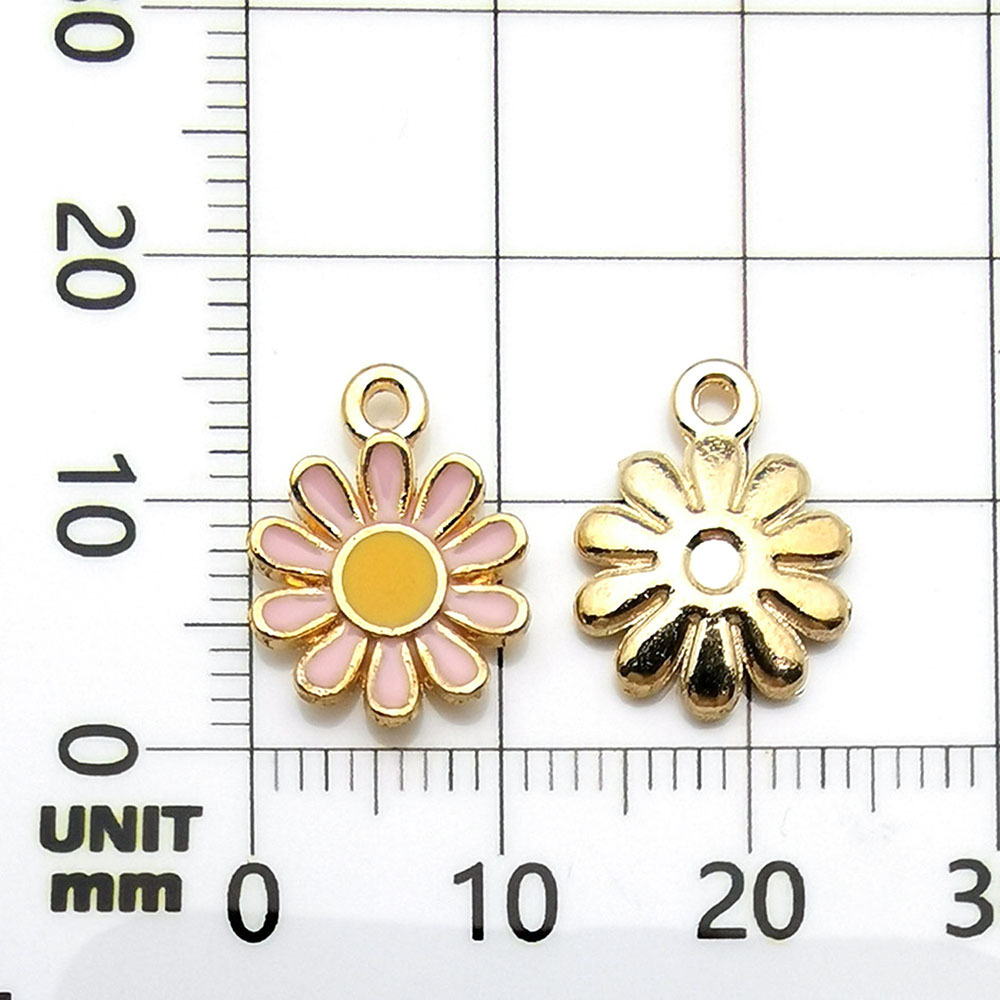 ดอกเดซี่สีชมพูหยดน้ำมัน - 0.5 กรัม - 12*15 มม. - 11072