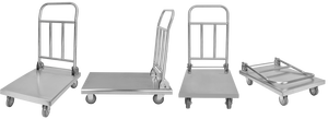 Factory Direct chariots durs pliables en acier inoxydable 201 à usage intensif chariot rigide pliable avec roues - Product Image 3