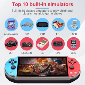 X12 PLUSミニレトロ7.1インチHDスクリーンハンドヘルドゲームコンソールポータブル内蔵クラシックゲームPS1 GBA FCビデオプレーヤーWi-Fi用 - Product Image 3
