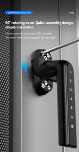 Smart Electric <strong>Window</strong> <strong>Lock</strong> RFID <strong>Code</strong> Easy Installation Manufacturer's Digital Door <strong>Handle</strong> for Home Hotel Steel Key Card Access - Product Image 6